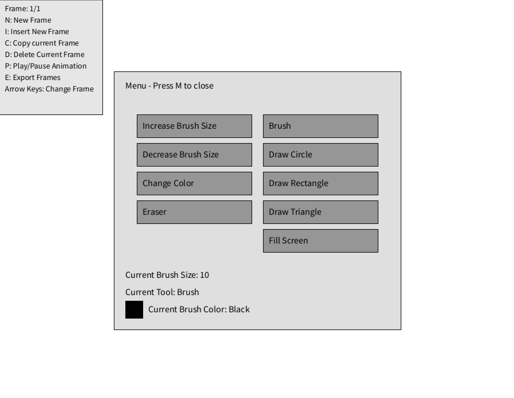 Drawing Menu